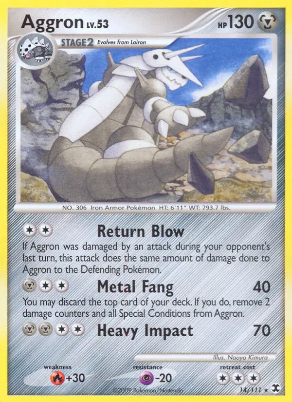 Kaart Aggron uit Rising Rivals, nummer 14/111