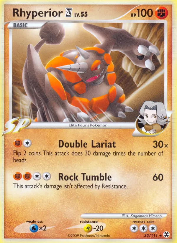 Kartu Rhyperior E4 dari Rising Rivals, nomor 32/111