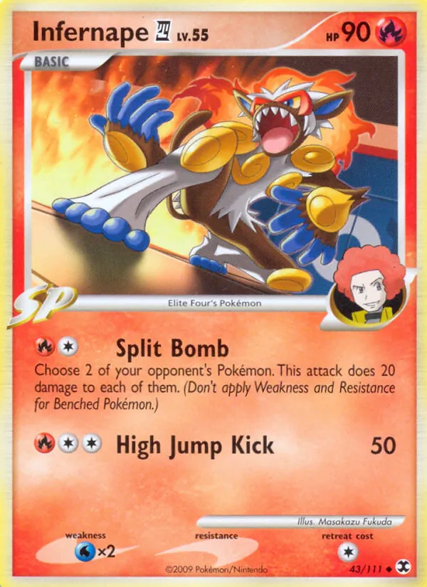 Kaart Infernape E4 uit Rising Rivals, nummer 43/111