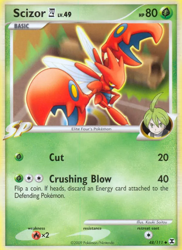 Kaart Scizor E4 uit Rising Rivals, nummer 48/111
