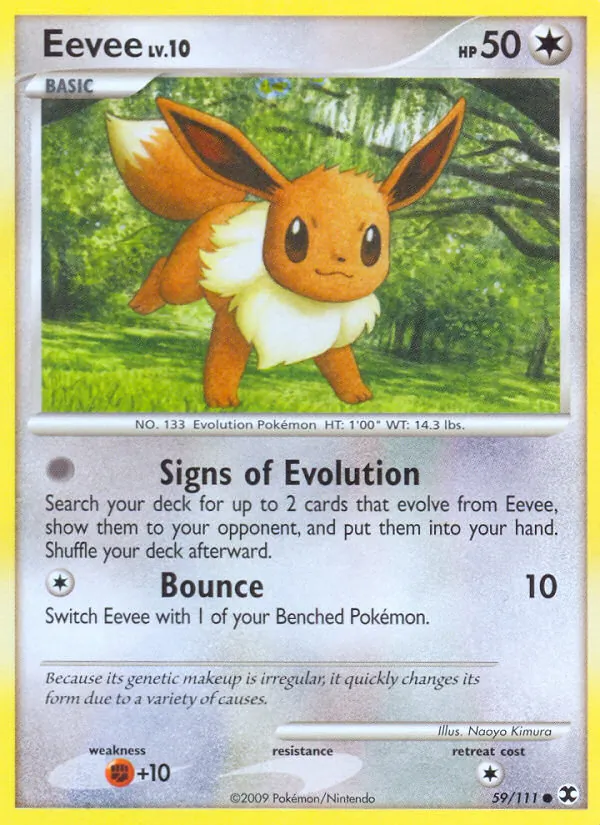 Kartu Eevee dari Rising Rivals, nomor 59/111