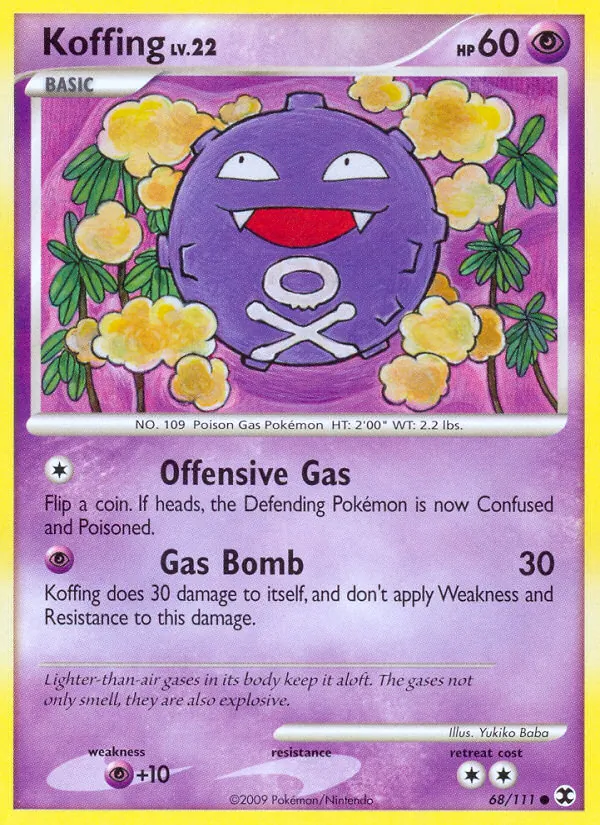 Kaart Koffing uit Rising Rivals, nummer 68/111