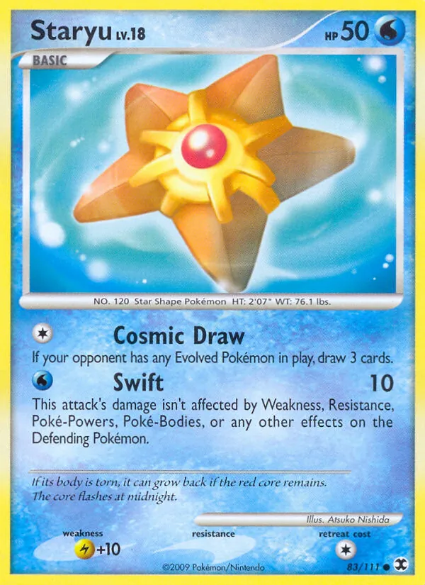 Carta Staryu de la expansión Rising Rivals, número 83/111