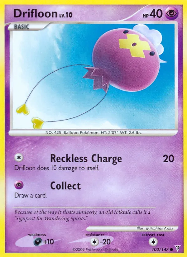 Drifloon card from Supreme Victors, number 103/147