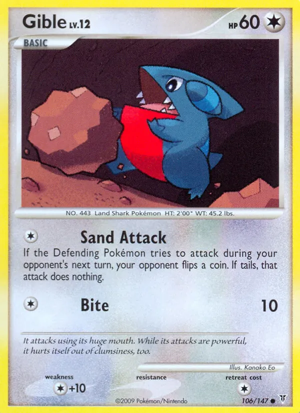 Gible card from Supreme Victors, number 106/147