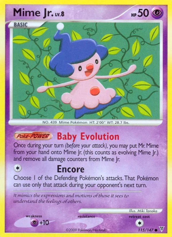 Mime Jr. card from Supreme Victors, number 115/147
