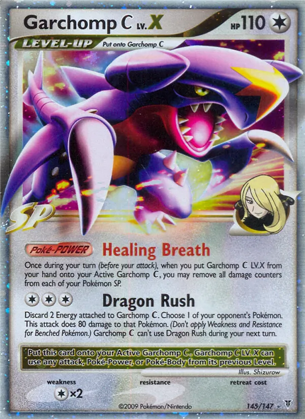 Garchomp C LV.X card from Supreme Victors, number 145/147