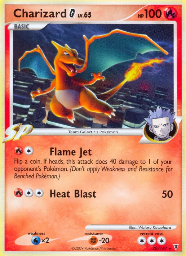 Charizard G card from Supreme Victors, number 20/147