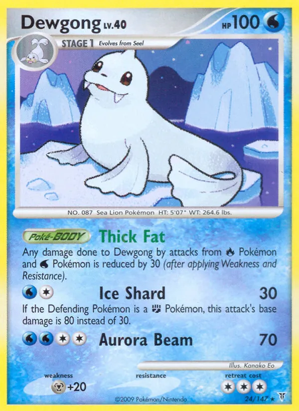 Dewgong card from Supreme Victors, number 24/147