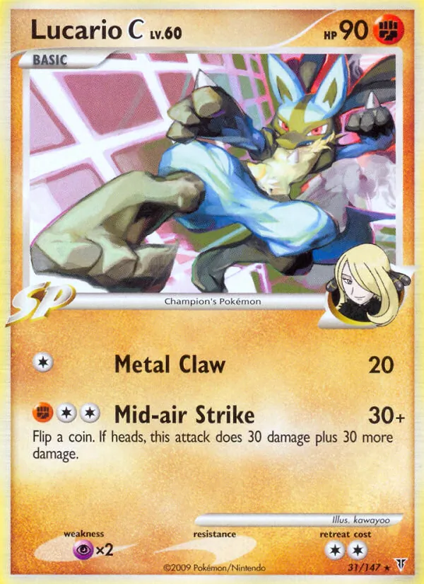 Lucario C card from Supreme Victors, number 31/147