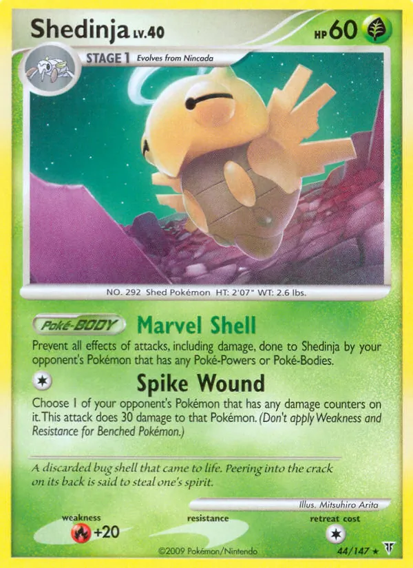 Shedinja card from Supreme Victors, number 44/147