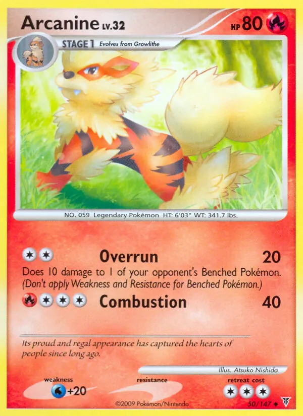 Arcanine card from Supreme Victors, number 50/147