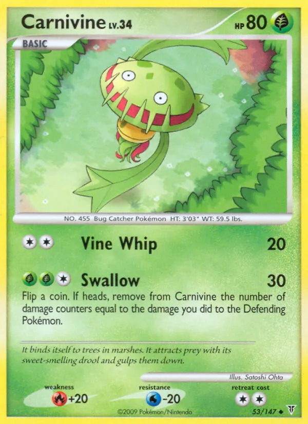 Carnivine card from Supreme Victors, number 53/147