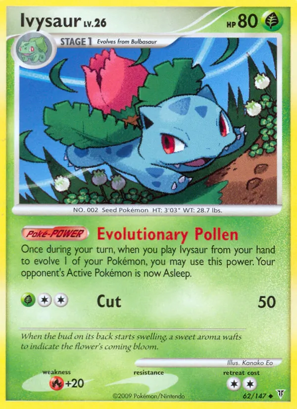 Ivysaur card from Supreme Victors, number 62/147