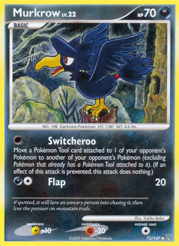 Murkrow card from Supreme Victors, number 72/147