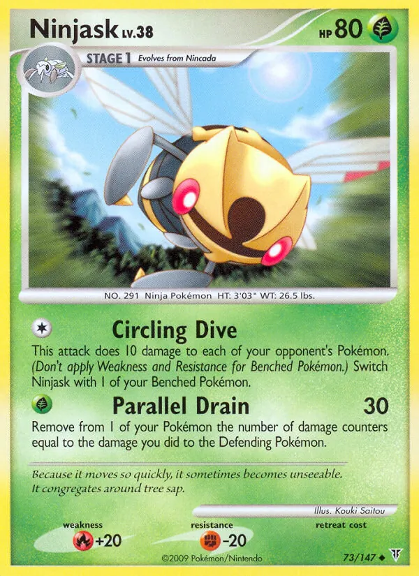 Ninjask card from Supreme Victors, number 73/147