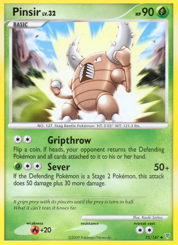 Pinsir card from Supreme Victors, number 75/147