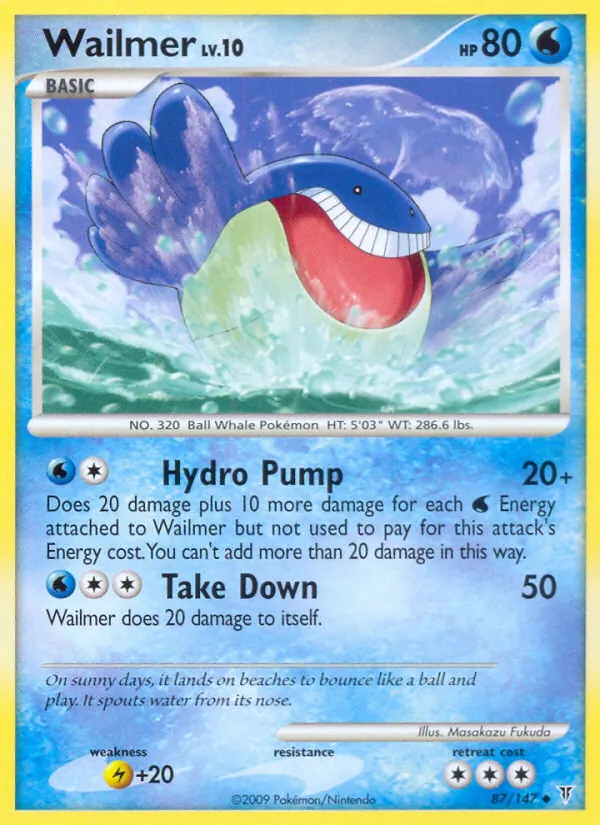 Wailmer card from Supreme Victors, number 87/147