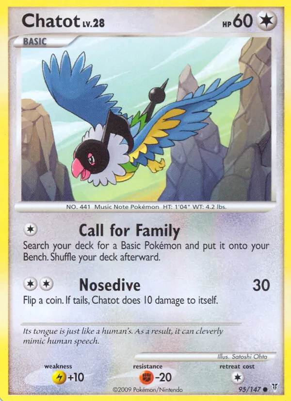 Chatot card from Supreme Victors, number 95/147