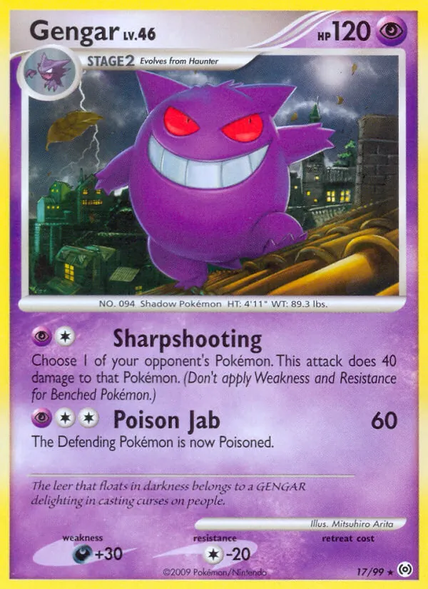 Gengar card from Arceus, number 17/99