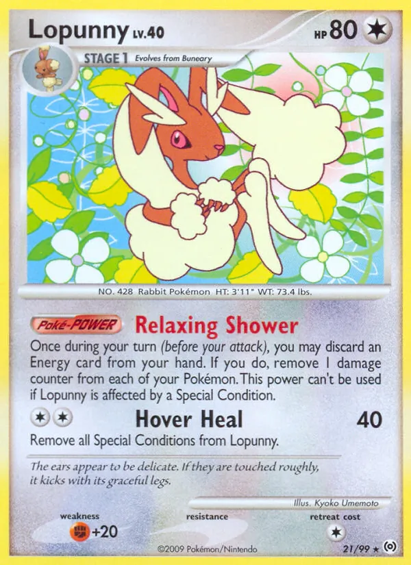 Lopunny card from Arceus, number 21/99