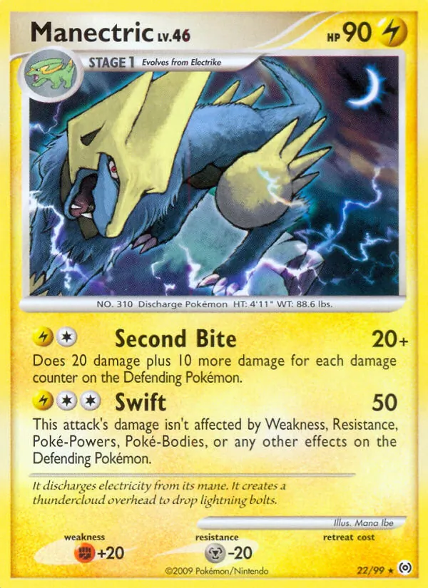 Manectric card from Arceus, number 22/99