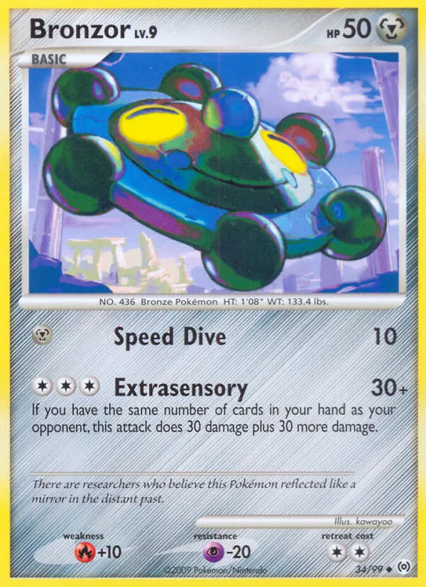 Bronzor card from Arceus, number 34/99