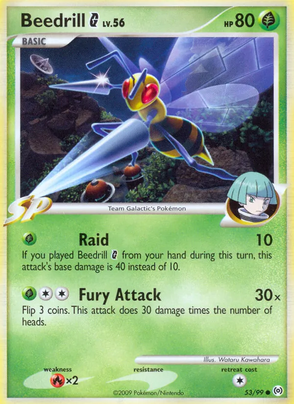 Beedrill G card from Arceus, number 53/99