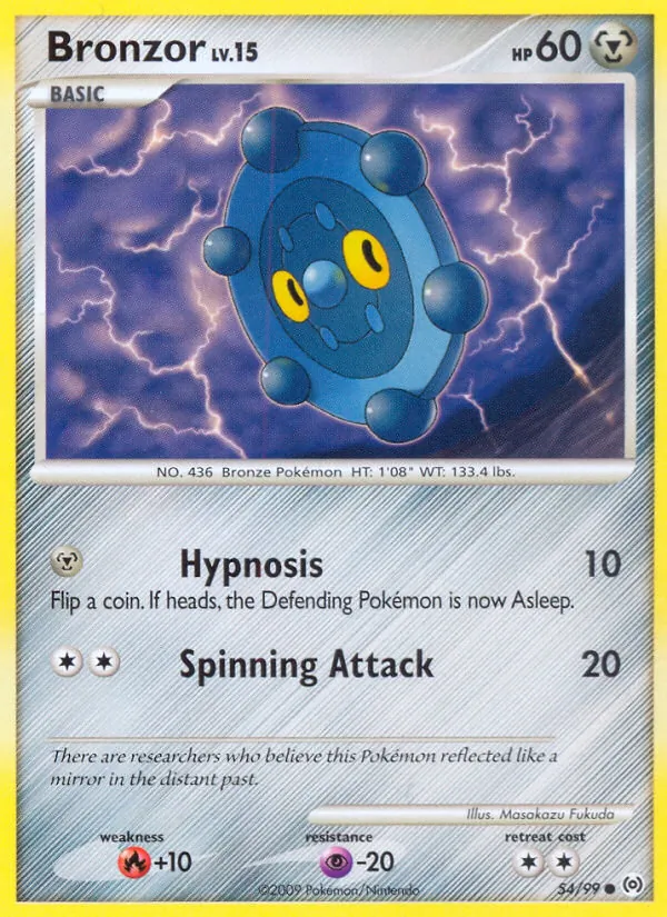 Bronzor card from Arceus, number 54/99