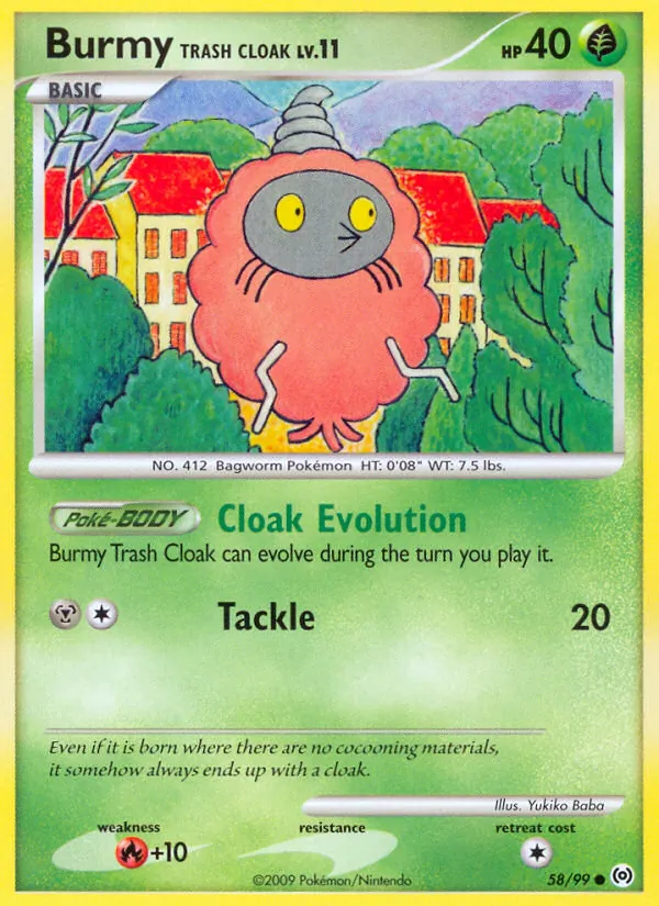 Burmy Trash Cloak card from Arceus, number 58/99