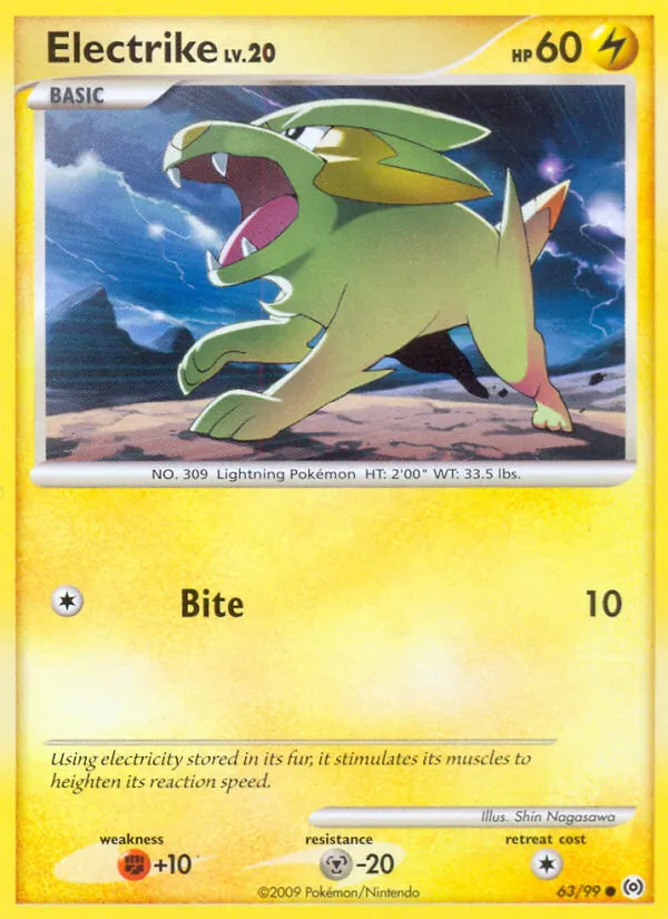 Electrike card from Arceus, number 63/99