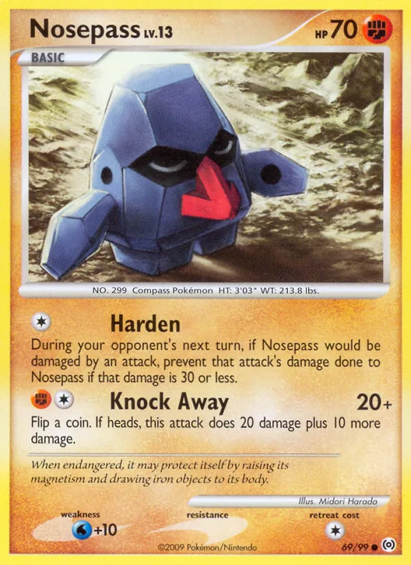 Nosepass card from Arceus, number 69/99
