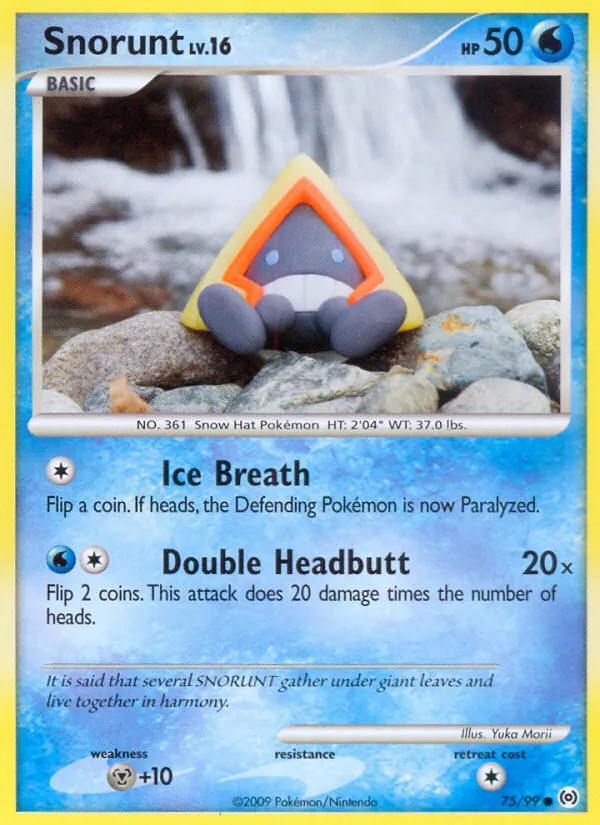 Snorunt card from Arceus, number 75/99