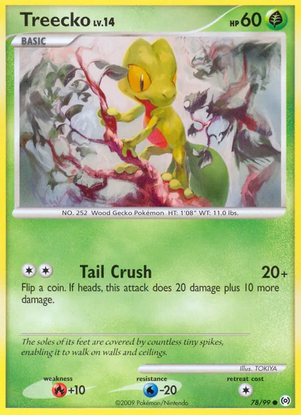 Treecko card from Arceus, number 78/99