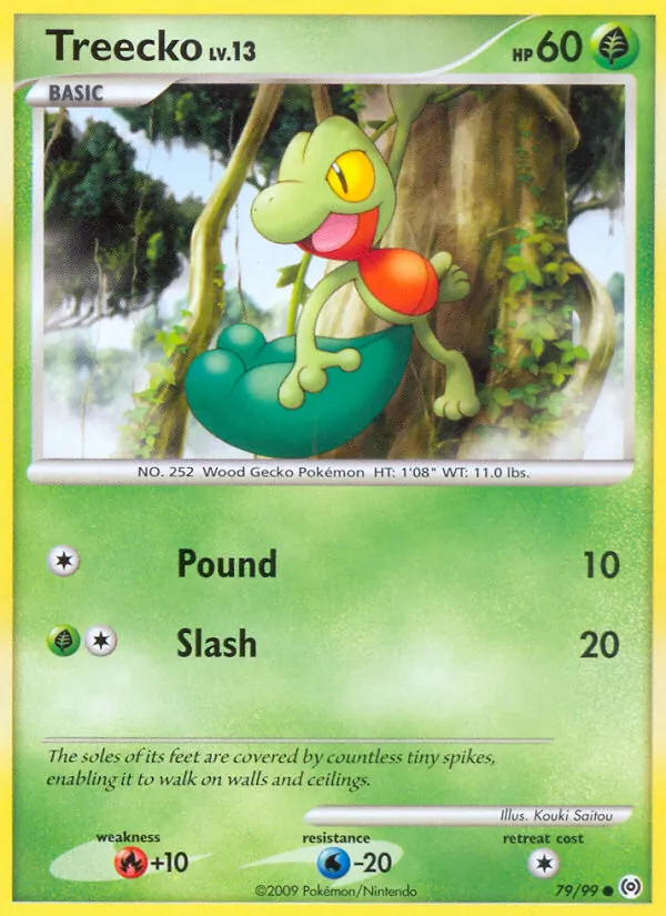 Treecko card from Arceus, number 79/99