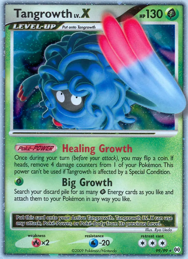Tangrowth LV.X card from Arceus, number 99/99