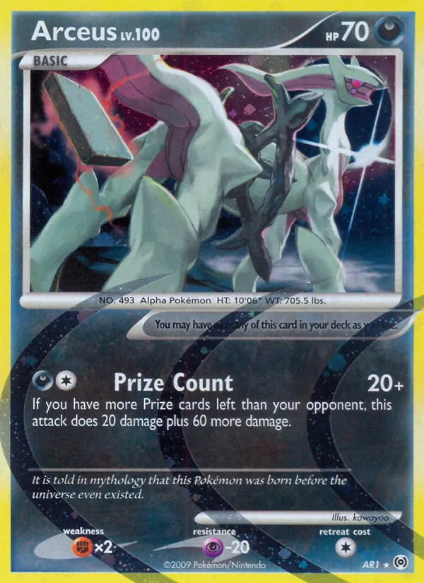 Arceus card from Arceus, number AR1/99