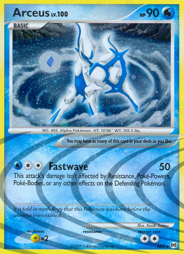 Arceus card from Arceus, number AR4/99