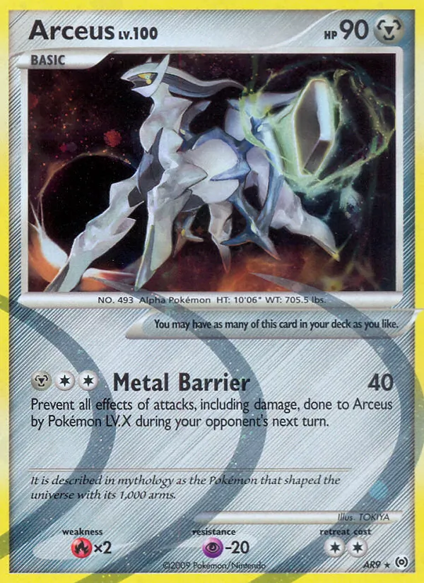 Arceus card from Arceus, number AR9/99