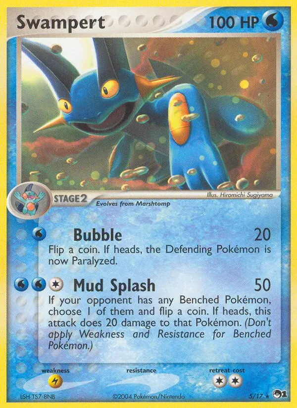 Swampert card from POP Series 1, number 5/17