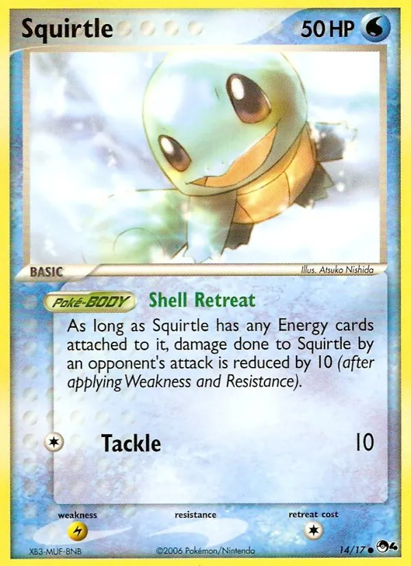 Squirtle card from POP Series 4, number 14/17
