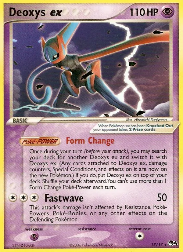 Deoxys ex card from POP Series 4, number 17/17