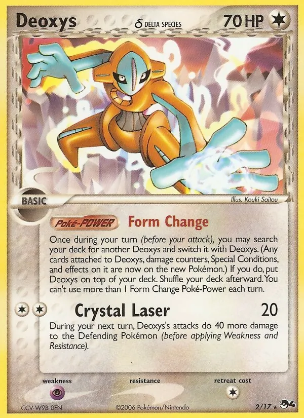 Deoxys δ card from POP Series 4, number 2/17