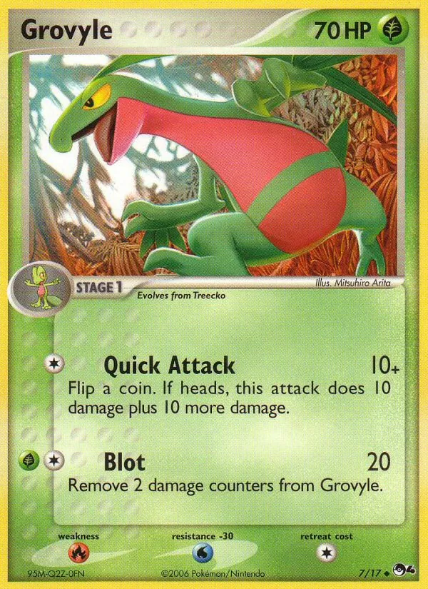 Grovyle card from POP Series 4, number 7/17