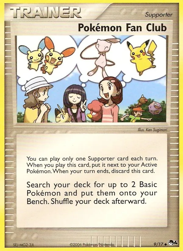 Pokémon Fan Club card from POP Series 4, number 9/17