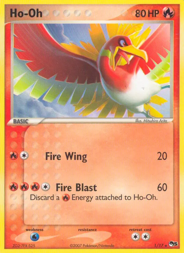 Ho-Oh card from POP Series 5, number 1/17