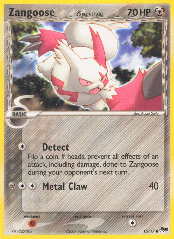 Kartu Zangoose δ dari POP Series 5, nomor 15/17