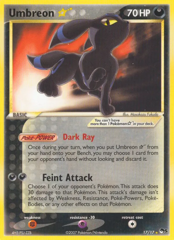 Kaart Umbreon ★ uit POP Series 5, nummer 17/17