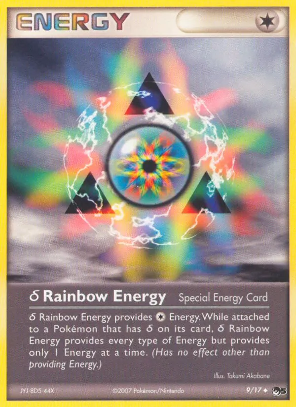 Karte δ Rainbow Energy aus POP Series 5, Nummer 9/17