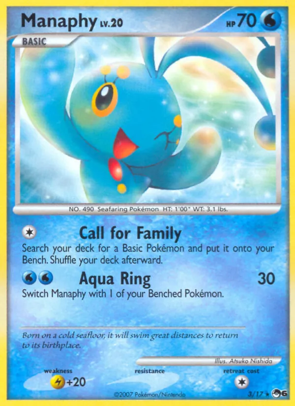 Kaart Manaphy uit POP Series 6, nummer 3/17